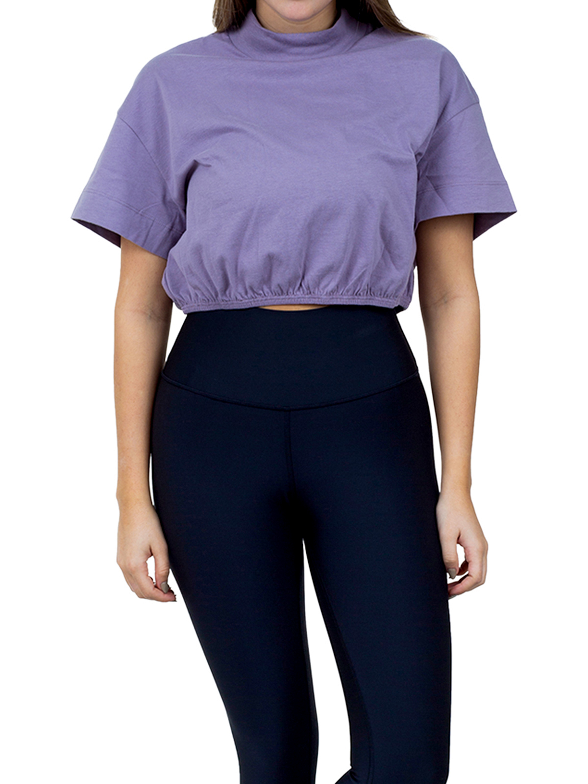 aloyoga Kick It Crop Tee Black XS aloyoga Kick It Crop Tee Black XS