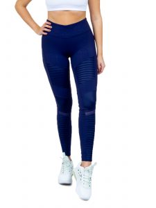 מכנס ספורט אלו יוגה לנשים Alo Yoga Moto Legging - כחול