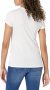 חולצת T קלווין קליין לנשים Calvin Klein Foil Monogram Logo Short Sleeve T-shirt - לבן/שחור