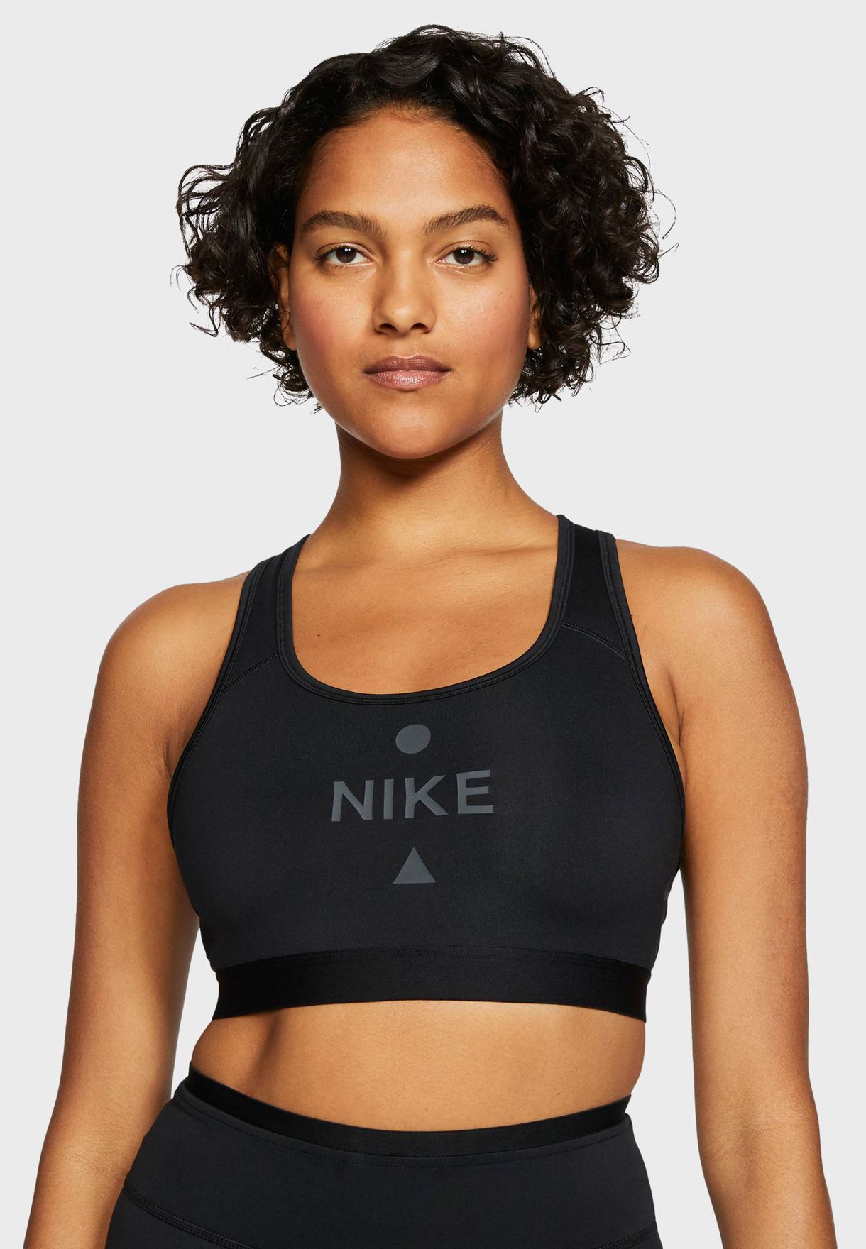 טופ וחולצת קרופ נייק לנשים Nike ICON CLASH BRA - שחור