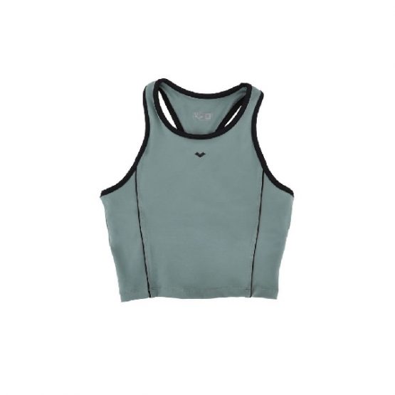 טופ וחולצת קרופ arena לנשים arena poly spandex cropped top - ירוק