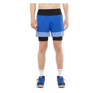 מכנס ספורט סלומון לגברים Salomon Sense 2in1 Shorts - כחול