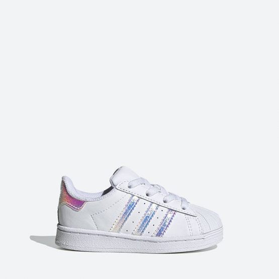 נעלי סניקרס אדידס לילדות Adidas Originals Superstar - לבן/כסף