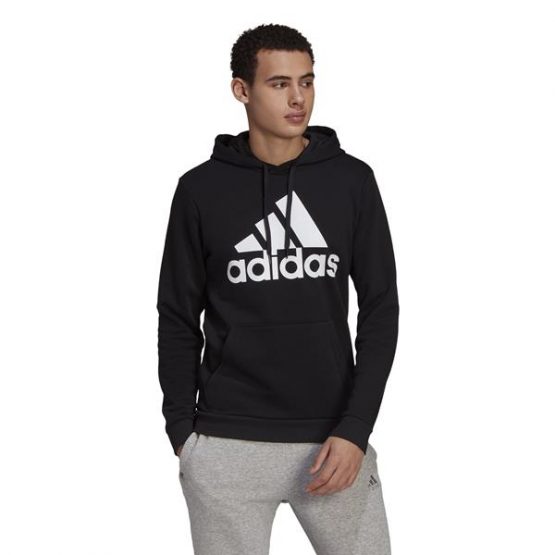סווטשירט אדידס לגברים Adidas BIG LOGO HOODIE - שחור