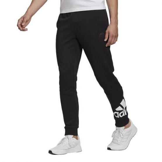 מכנסיים ארוכים אדידס לגברים Adidas FRENCH TERRY TAPERED CUFF - שחור