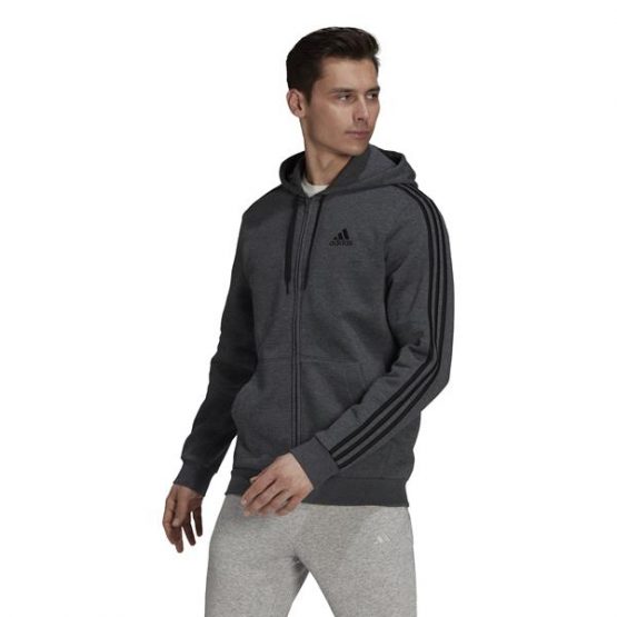 סווטשירט אדידס לגברים Adidas Originals FULL-ZIP HOODIE - אפור כהה