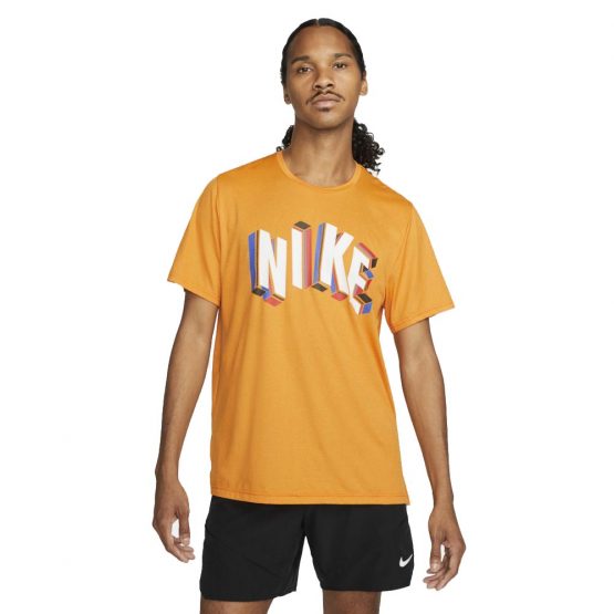 חולצת טי שירט נייק לגברים Nike Hyper Dry Graphic - כתום
