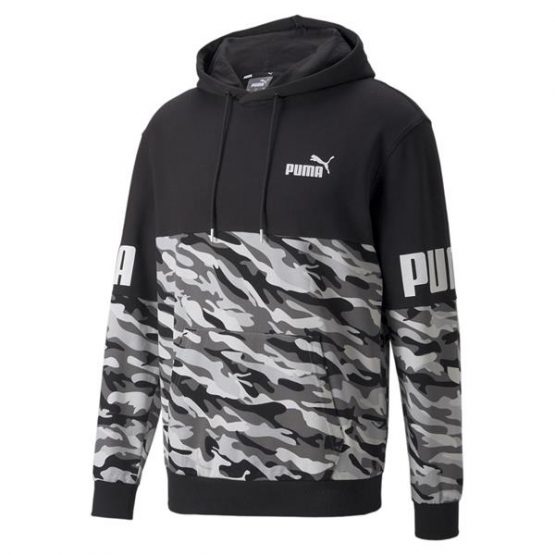 סווטשירט פומה לגברים PUMA POWER CAMO - שחור