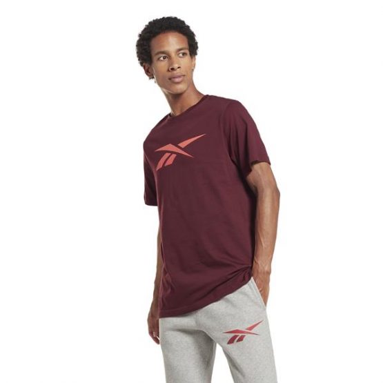 חולצת טי שירט ריבוק לגברים Reebok RI LOGO TEE - בורדו