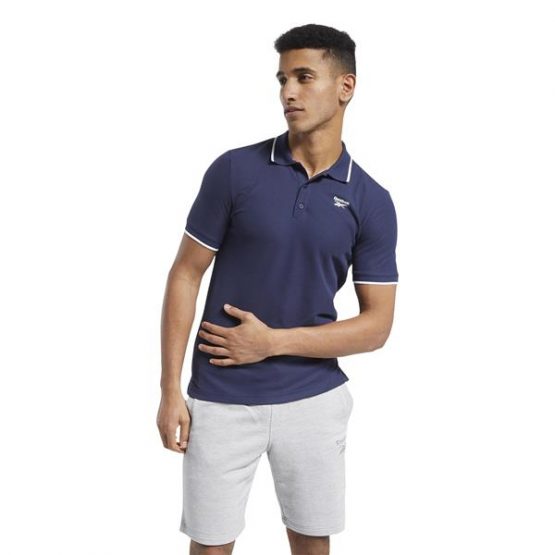 חולצת פולו ריבוק לגברים Reebok RI POLO - שחור