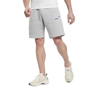 מכנס ברמודה ריבוק לגברים Reebok TE VECTOR FLEECE SH - אפור