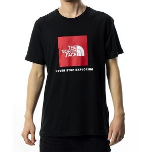 חולצת טי שירט דה נורת פיס לגברים The North Face RED BOX - שחור