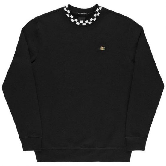 סווטשירט ואנס לגברים Vans MICRO DAZED CREW - שחור