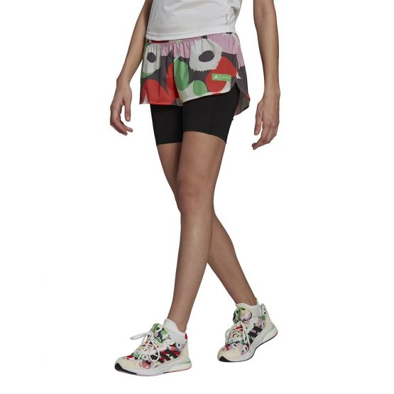 מכנס ספורט אדידס לנשים Adidas x Marimekko Run Short - כחול