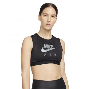טופ וחולצת קרופ נייק לנשים Nike Swoosh Czarny - שחור