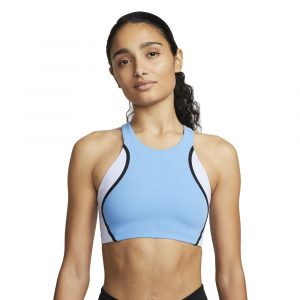 טופ וחולצת קרופ נייק לנשים Nike Yoga Dri-FIT Swoosh - תכלת