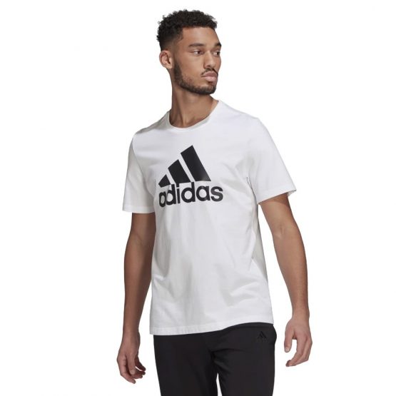 חולצת טי שירט אדידס לגברים Adidas Essentials - לבן