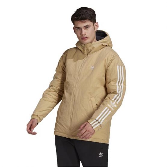ג'קט ומעיל אדידס לגברים Adidas Originals LOCK-UP PADD - בז'/שחור