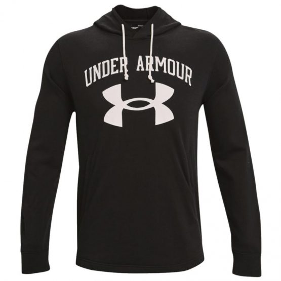 סווטשירט אנדר ארמור לגברים Under Armour Rival Terry Big Logo Hoodie - שחור