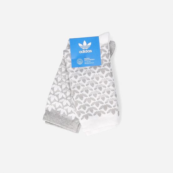 גרב אדידס לגברים Adidas Originals High Socks 2 Pairs - לבן/אפור