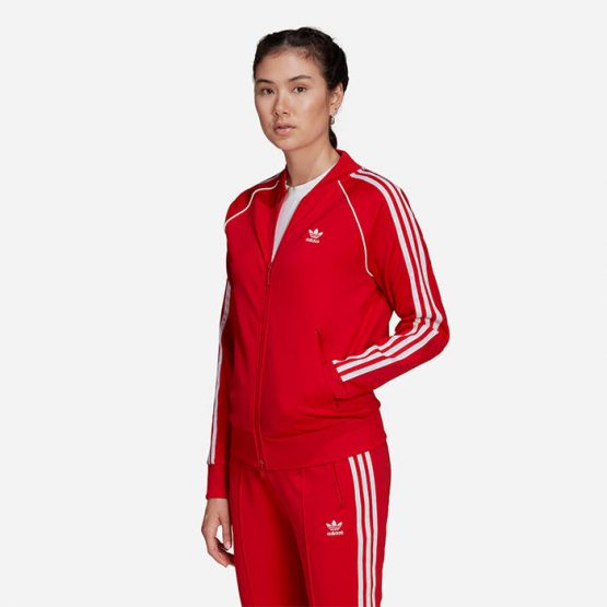 ג'קט ומעיל אדידס לנשים Adidas Originals Sst Tracktop Pb - אדום