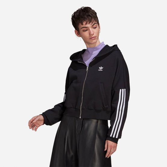 ג'קט ומעיל אדידס לנשים Adidas Originals Zip Hoodie - שחור
