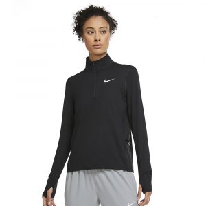 ג'קט ומעיל נייק לנשים Nike Elet Half Zip Running Top - שחור