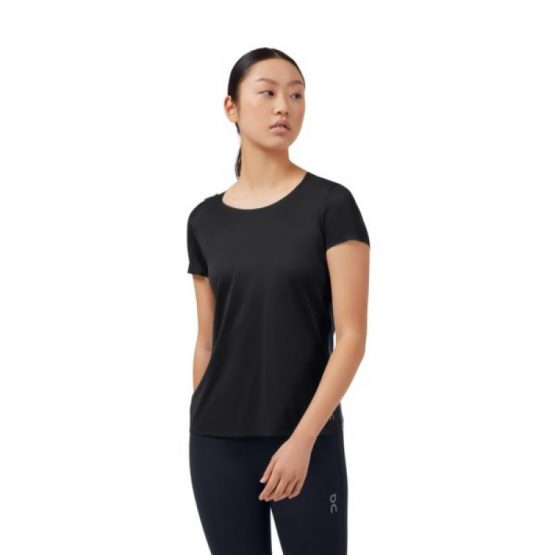 חולצת טי שירט און לנשים On Running Performance - שחור