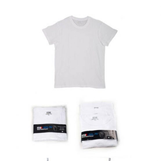 חולצת טי שירט WEATHERROOF לגברים WEATHERROOF 3 PACK 100% COTTON SHORT SLEEVE - לבן