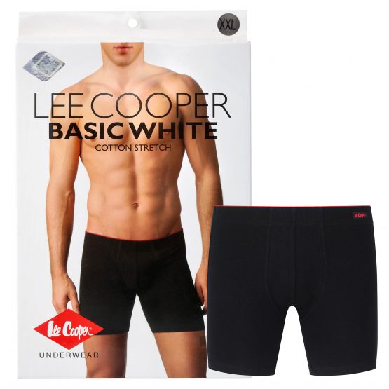 תחתוני lee cooper לגברים lee cooper REDLINE LONG BOXER  - שחור