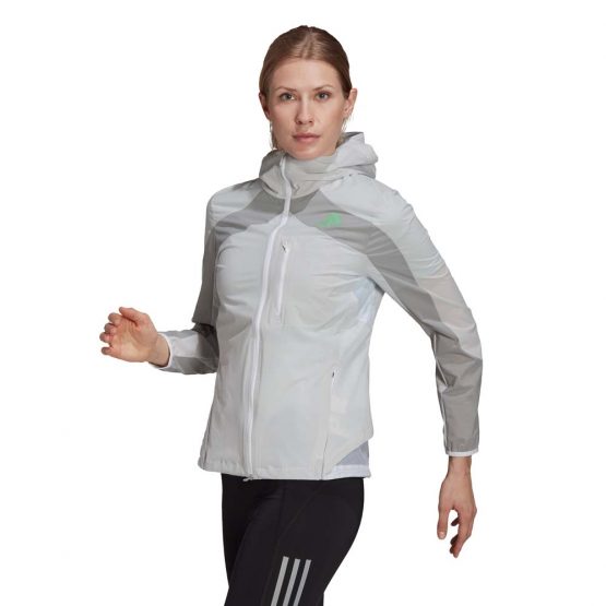 ג'קט ומעיל אדידס לנשים Adidas Marathon Jacket - אפור בהיר