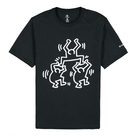 חולצת טי שירט קונברס לגברים Converse HARING GRAPHIC TEE - שחור הדפס