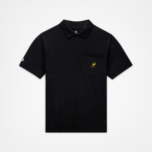 חולצת טי שירט קונברס לגברים Converse PEANUTS SHAPES - שחור