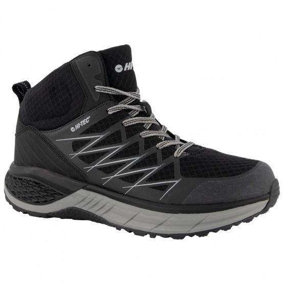 נעלי טיולים HI-TEC לגברים HI-TEC TRAIL LITE MID - שחור/אפור