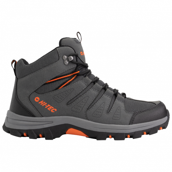 נעלי טיולים HI-TEC לגברים HI-TEC PICCHU MID LT - אפור/כתום