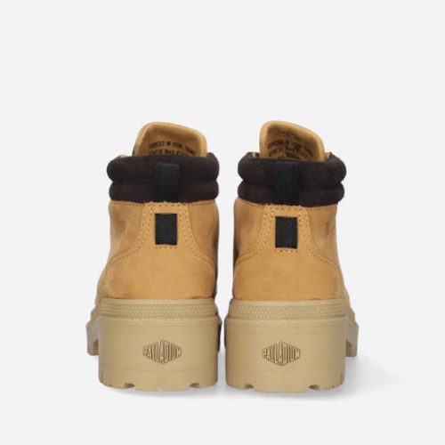 Palladium Pallabase Lo Cuff Boots - Women's Canvas Boots With Rubber Toe & Chunky Sole
