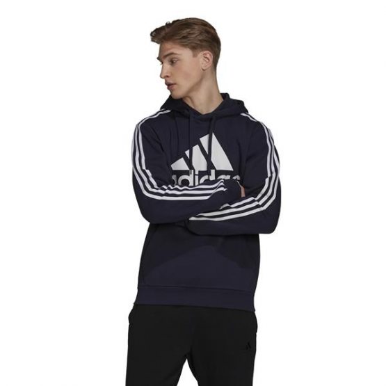 סווטשירט אדידס לגברים Adidas BIG LOGO HOODIE - שחור