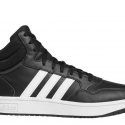 נעלי סניקרס אדידס לגברים Adidas  Hoops 3.0 Mid - שחור/לבן