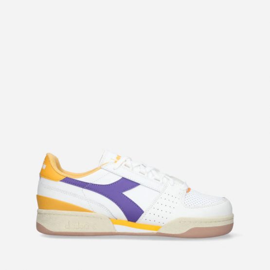 נעלי סניקרס דיאדורה לגברים Diadora Davis Leather - צהוב/סגול