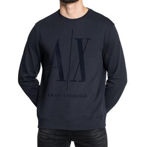 סווטשירט ארמאני לגברים EA7 Emporio Armani FELPA - כחול כהה