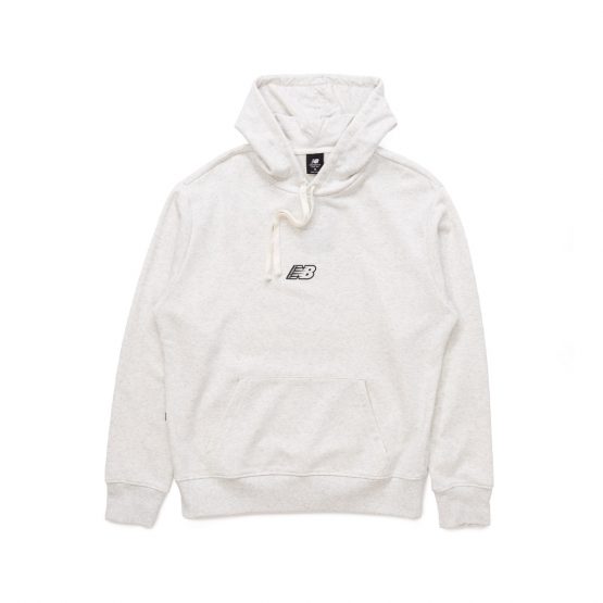 סווטשירט ניו באלאנס לגברים New Balance Essentials Fleece Hoodie - לבן