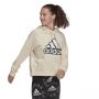 סווטשירט אדידס לנשים Adidas Outlined Logo Hoodie - בז'