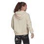 סווטשירט אדידס לנשים Adidas Outlined Logo Hoodie - בז'