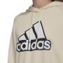 סווטשירט אדידס לנשים Adidas Outlined Logo Hoodie - בז'
