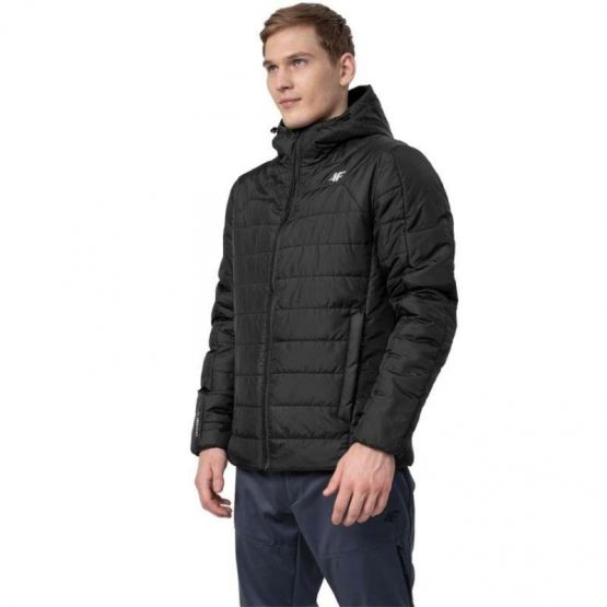 ג'קט ומעיל פור אף לגברים 4F ECO DOWN JACKET - שחור עמוק