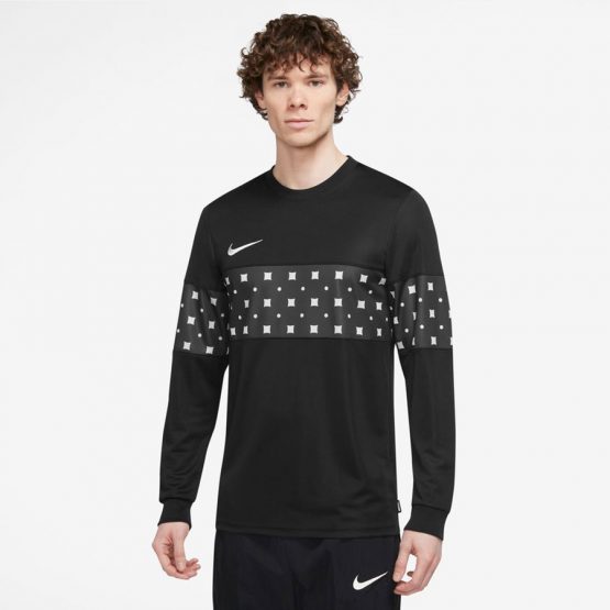 חולצת טי שירט ארוכות נייק לגברים Nike Df Fc Libero Top Ls Gx - שחור