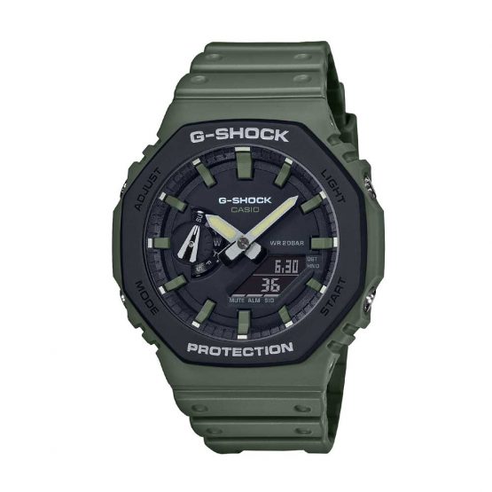 שעון קסיו ג'י-שוק לגברים G-SHOCK  GA2110SU-3A CARBON - ירוק