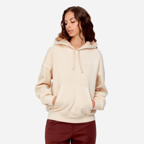 סווטשירט קארהארט לנשים Carhartt WIP Hooded Marfa Sweat - בז'
