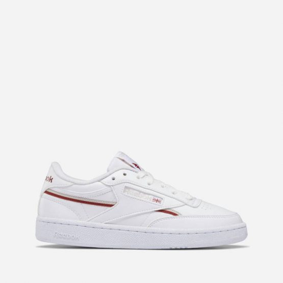 נעלי סניקרס ריבוק לנשים Reebok Club C 85 Vegan - לבן/אדום
