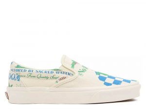 נעלי סניקרס ואנס לנשים Vans Classic Slip-On - לבן/כחול/תכלת